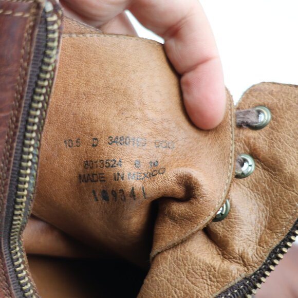 Frye Bowery Men’s Size 10.5 D Lace Up Zipper Chukka Boot Cognac Brown Leather - Picture 3 of 11